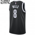 Brooklyn Nets Trikot Patty Mills 8 Nike 2022-23 Icon Edition Schwarz Swingman - Kinder